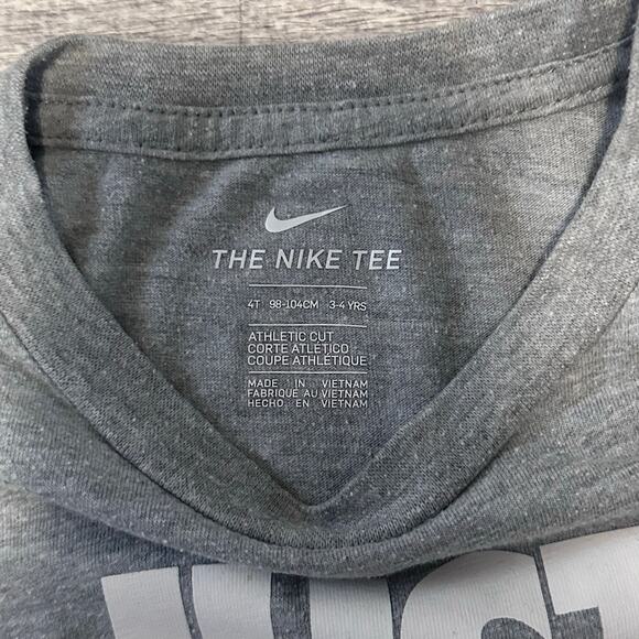 Nike Boys Short Sleeve T Shirt Bundle 4T Swoosh Logo Teal Grey Dri Fit - Picture 4 of 5